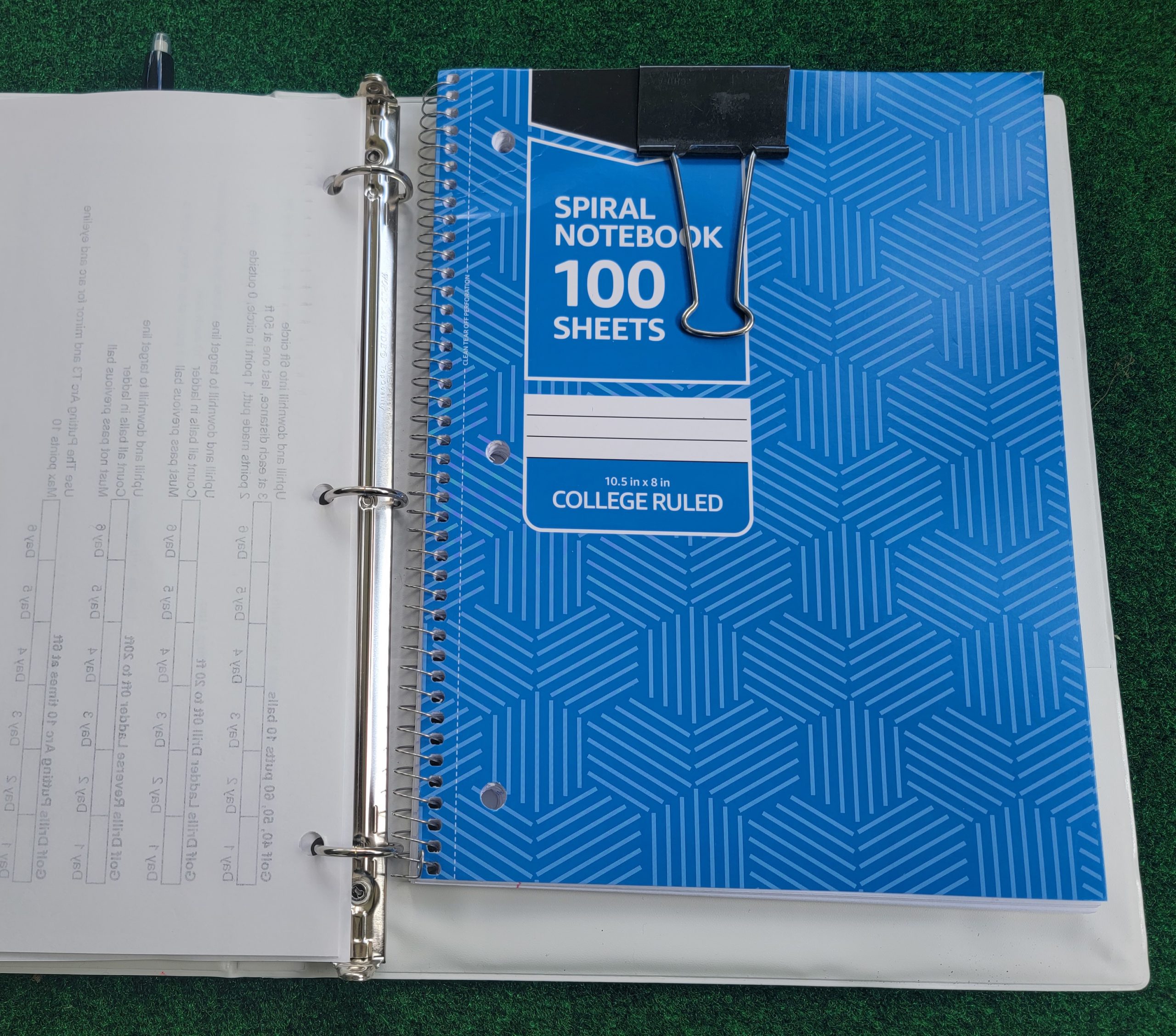 Old Duffer Golf image of a notebook for golf shots
