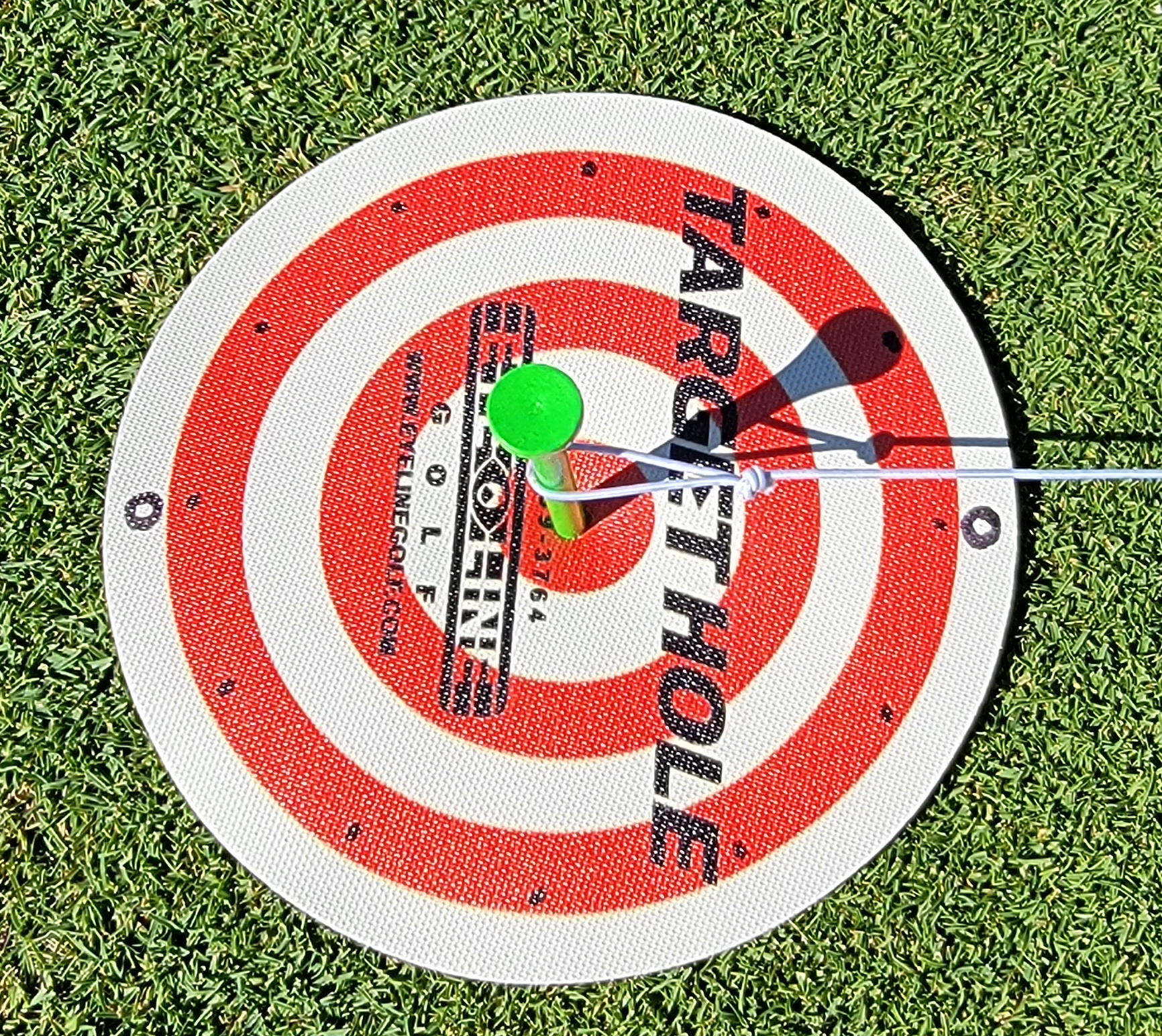 Old Duffer Golf image of target hole for golf drills setup