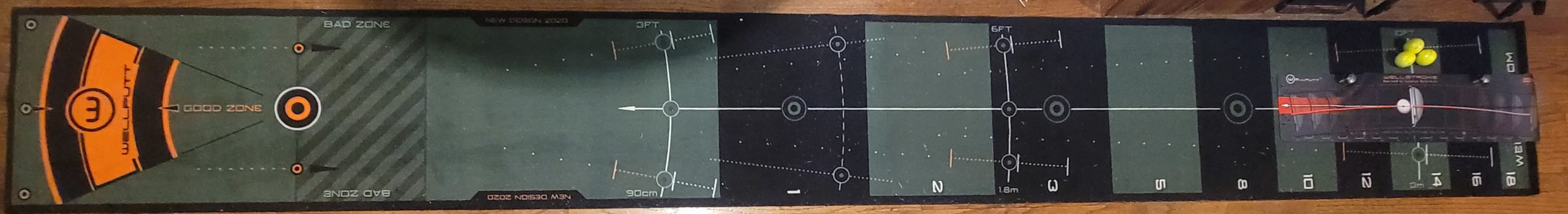 Old Duffer Golf image of the Wellstroke mat on the Wellputt mat 