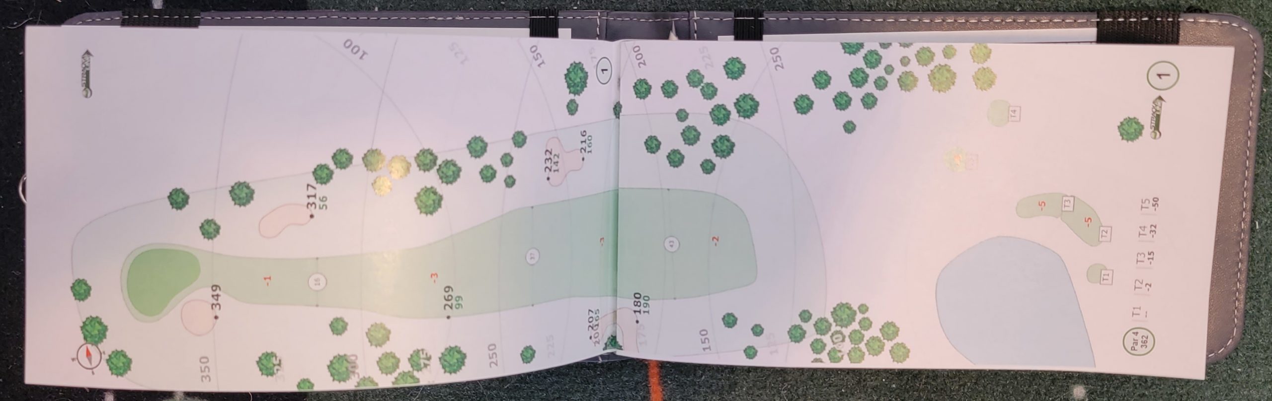 Old Duffer Golf image of a Strackaline Green & Yardage Book