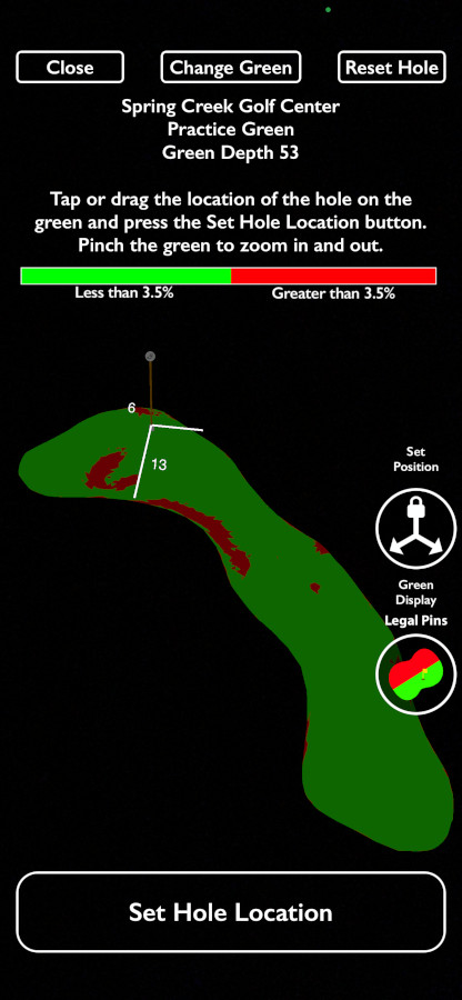 Old Duffer Golf image of setting the hole location