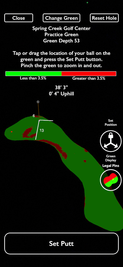 Old Duffer Golf image os setting the putt location