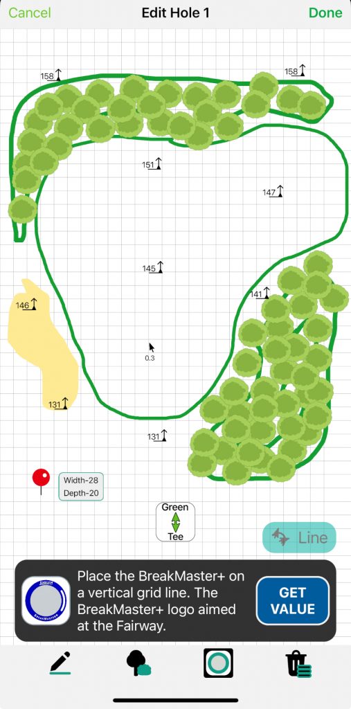 Old Duffer Golf image of getting a slope value