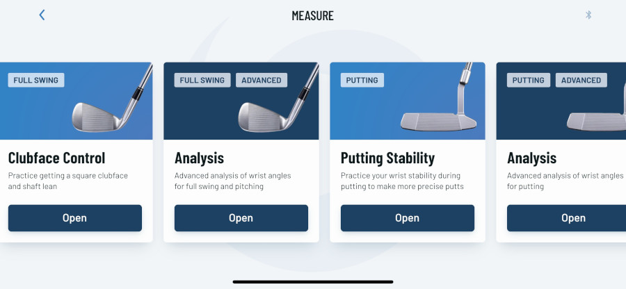 Old Duffer Golf image of measuring options for full swing, pitching and putting