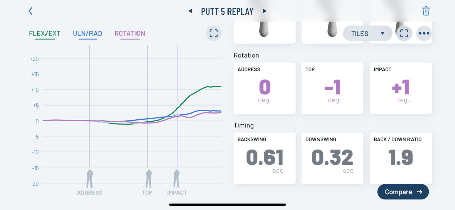 Old Duffer Golf image of rotation and timing