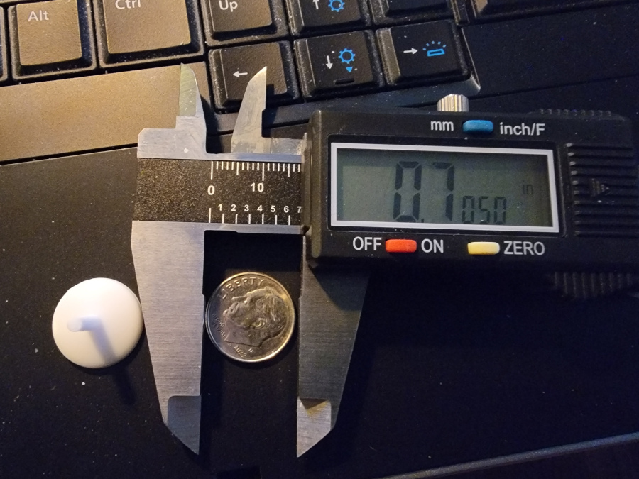 Old Duffer Golf image of the measurement of a dime