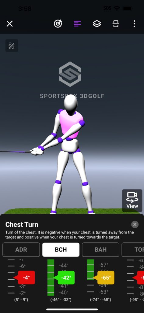 Old Duffer Golf image for Chest Turn position values