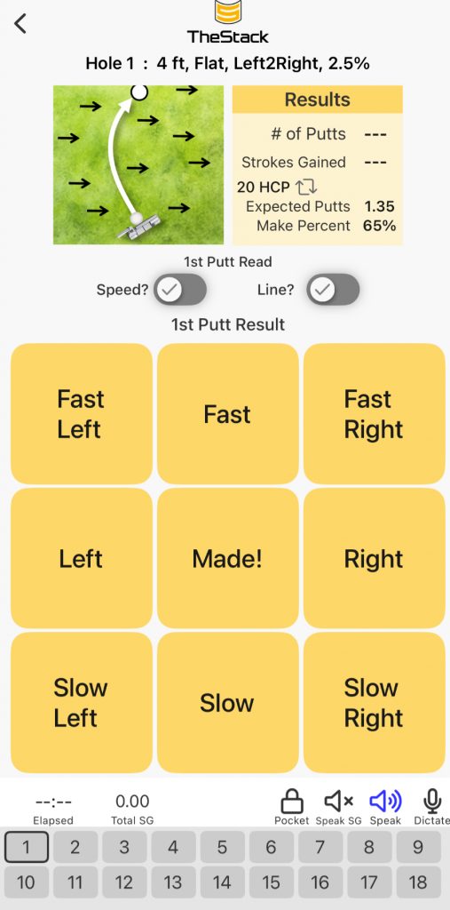 Old Duffer Golf image of the Premier mode screen