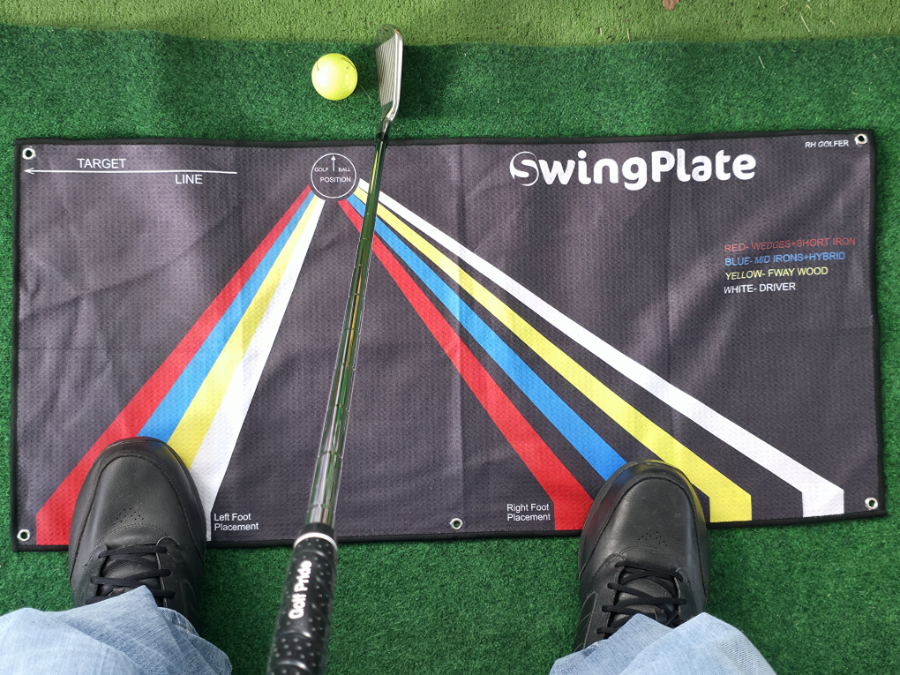 Old Duffer Golf image of the SwingPlate stance towel